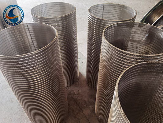 Stainless 304 25mm Dia Cylindrical Wedge Wire Screens Solid Liquid Separation