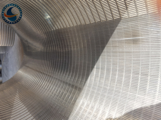 Stainless 304 25mm Dia Cylindrical Wedge Wire Screens Solid Liquid Separation