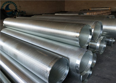 High Mechanical Strength Water Wire Screen , SS 304 / 316L V Wire Screen Pipe