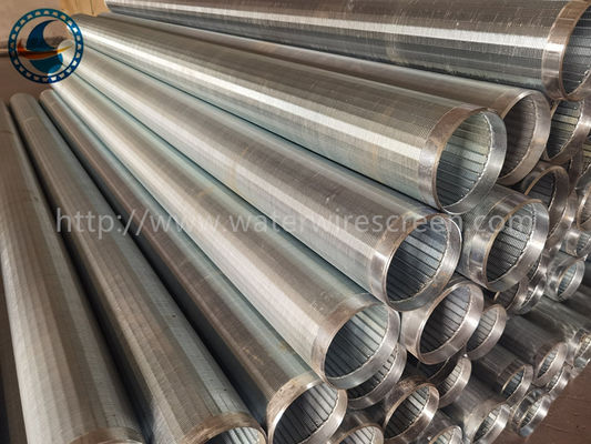 Q195 Low Carbon Galvanised 168mm Water Wire Screen With Bevel Welded Rings
