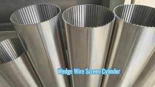 Cylinder z drutem klinowym SS 316L o średnicy 25 μm
